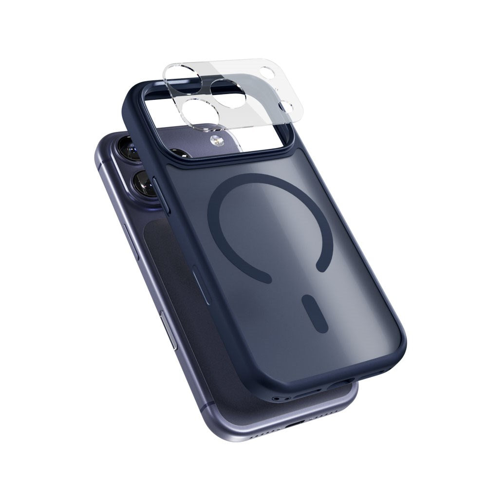 Epico iPhone 17 Pro HeroMatte Pro Mag+ Cover inkl. Kamerabeskyttelse - MagSafe Kompatibel - Blå