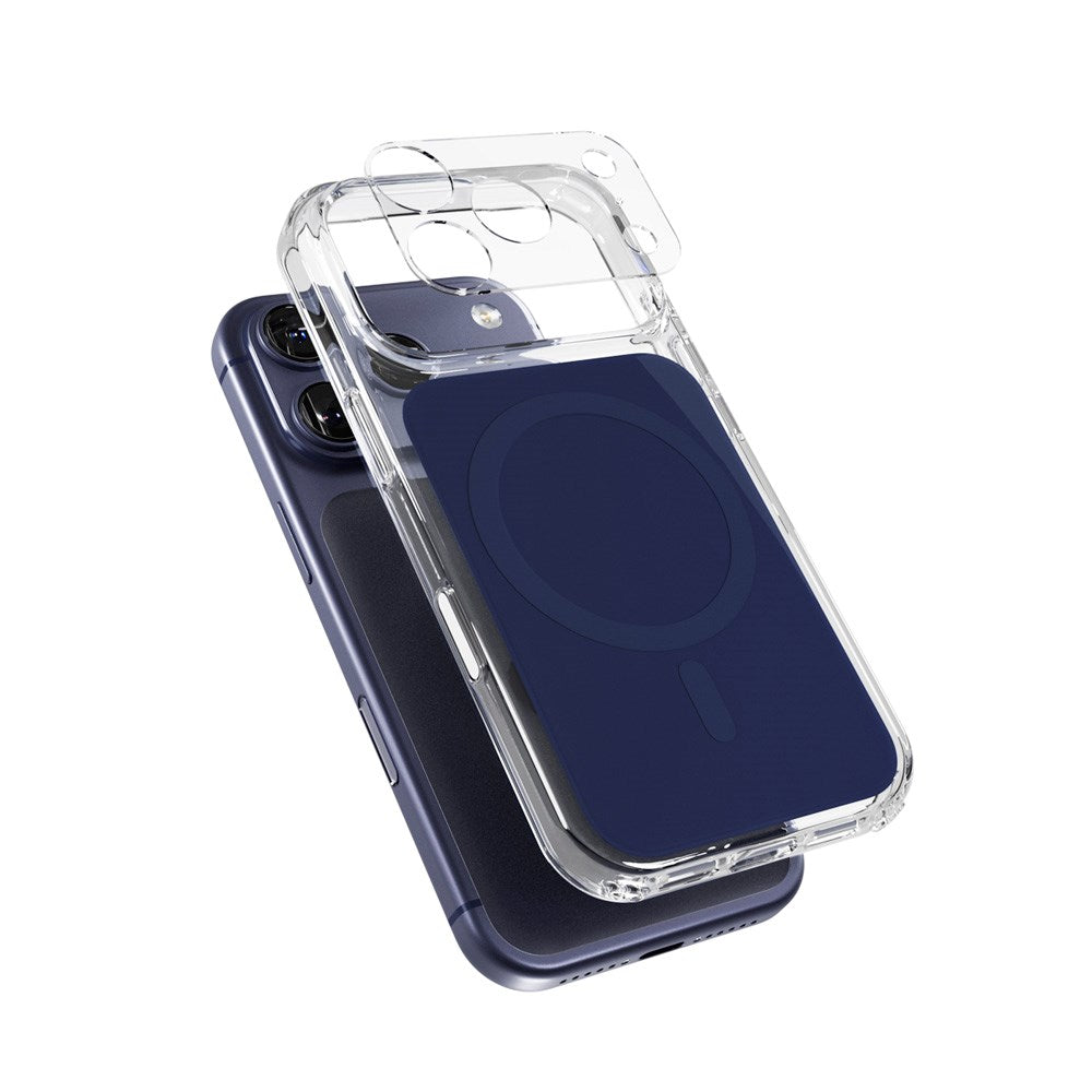 Epico iPhone 17 Pro Tile Mag+ Bagside Cover - MagSafe Kompatibel - Gennemsigtig / Blå