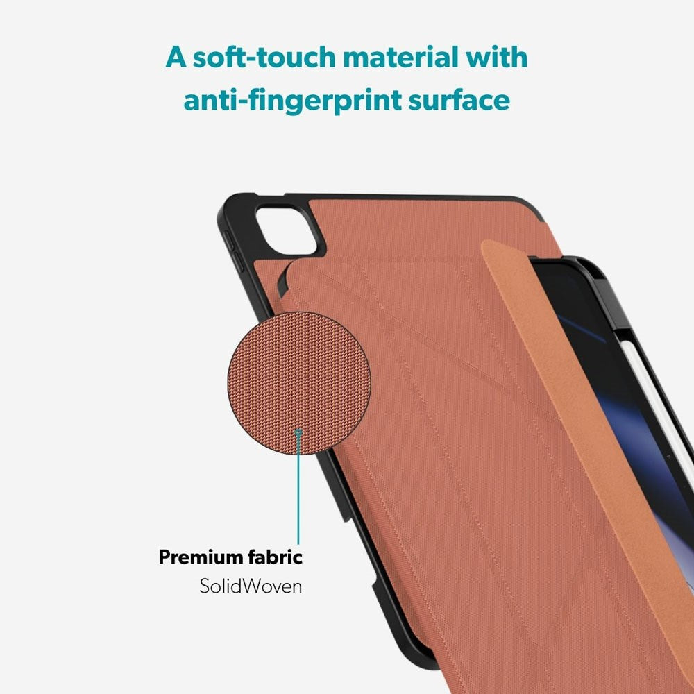 iPad Air 11-10.9" (2026-2020) / Pro 11" (2022-2018) Epico SolidWoven Flip Cover m. Ståfunktion - Sienna