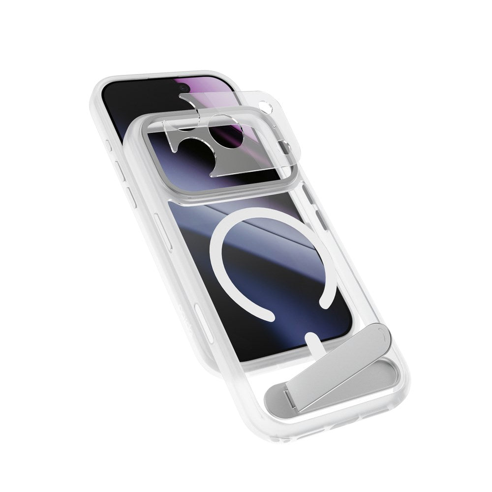 Epico iPhone 18 Pro Max / 17 Pro Max HeroStand Pro Mag+ Mobil Cover inkl. Kamerabeskyttelse og Ståfunktion - MagSafe Kompatibel - Gennemsigtig