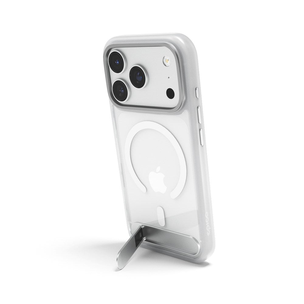 Epico iPhone 18 Pro Max / 17 Pro Max HeroStand Pro Mag+ Mobil Cover inkl. Kamerabeskyttelse og Ståfunktion - MagSafe Kompatibel - Gennemsigtig