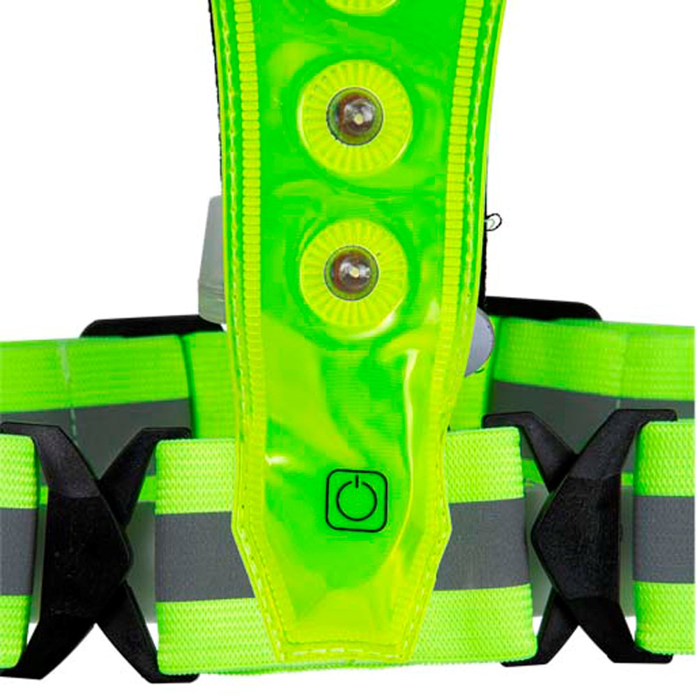 Bee-Safe - Refleks Løbevest - Lys & Mobillomme - Sølv