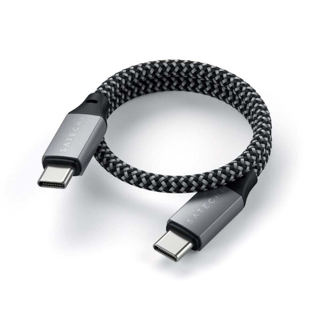 Satechi USB-C til USB-C Kabel 100W - 25cm - Space Grey