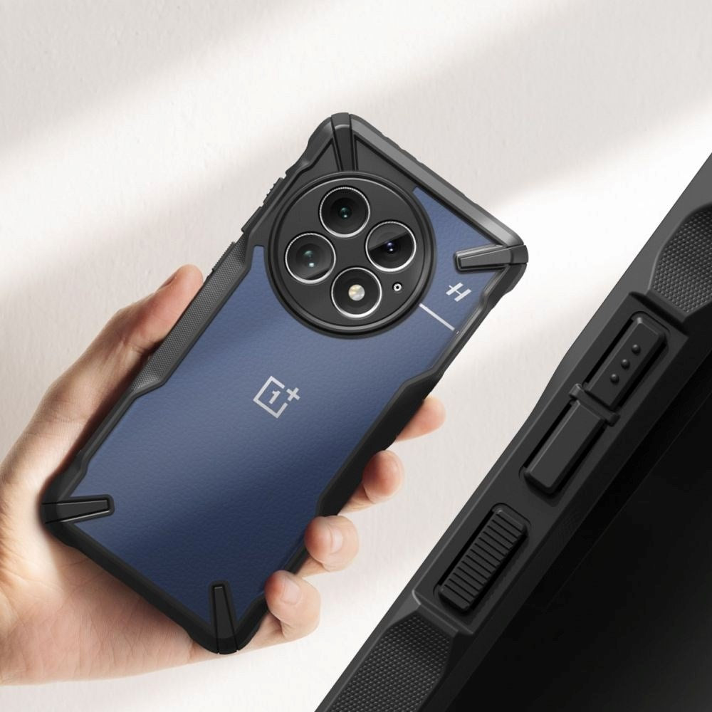 OnePlus 13 Ringke Fusion X Bagside Cover - Sort / Gennemsigtig