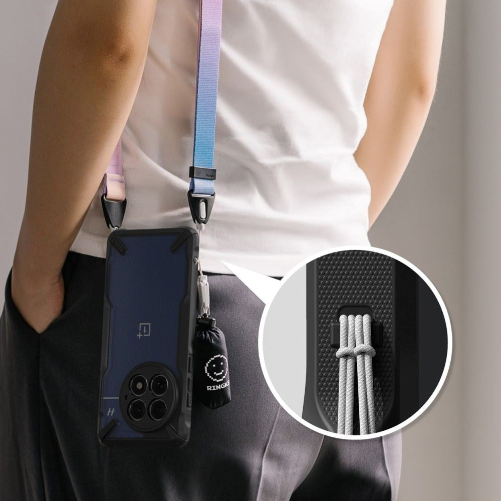 OnePlus 13 Ringke Fusion X Bagside Cover - Sort / Gennemsigtig