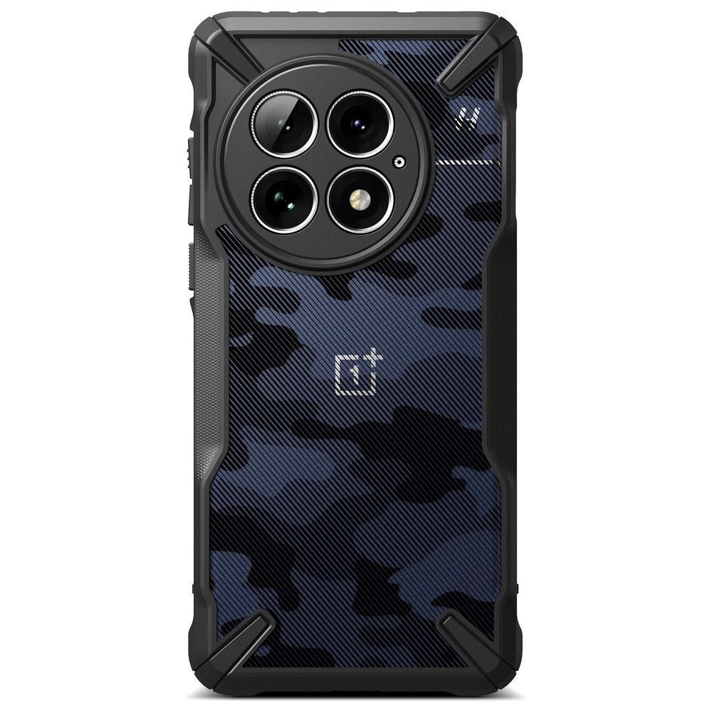 OnePlus 13 Ringke Fusion X Bagside Cover - Sort / Camouflage