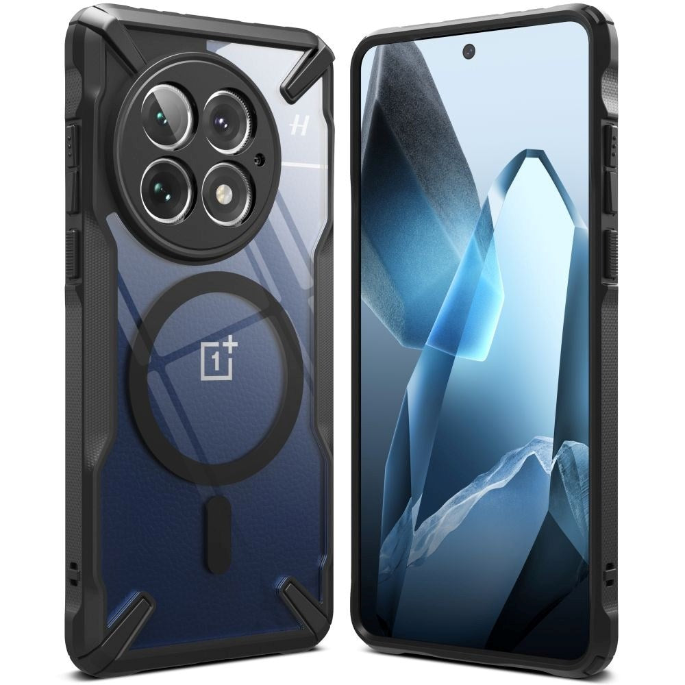OnePlus 13 Ringke Fusion X Bagside Cover - MagSafe Kompatibel - Sort / Gennemsigtig
