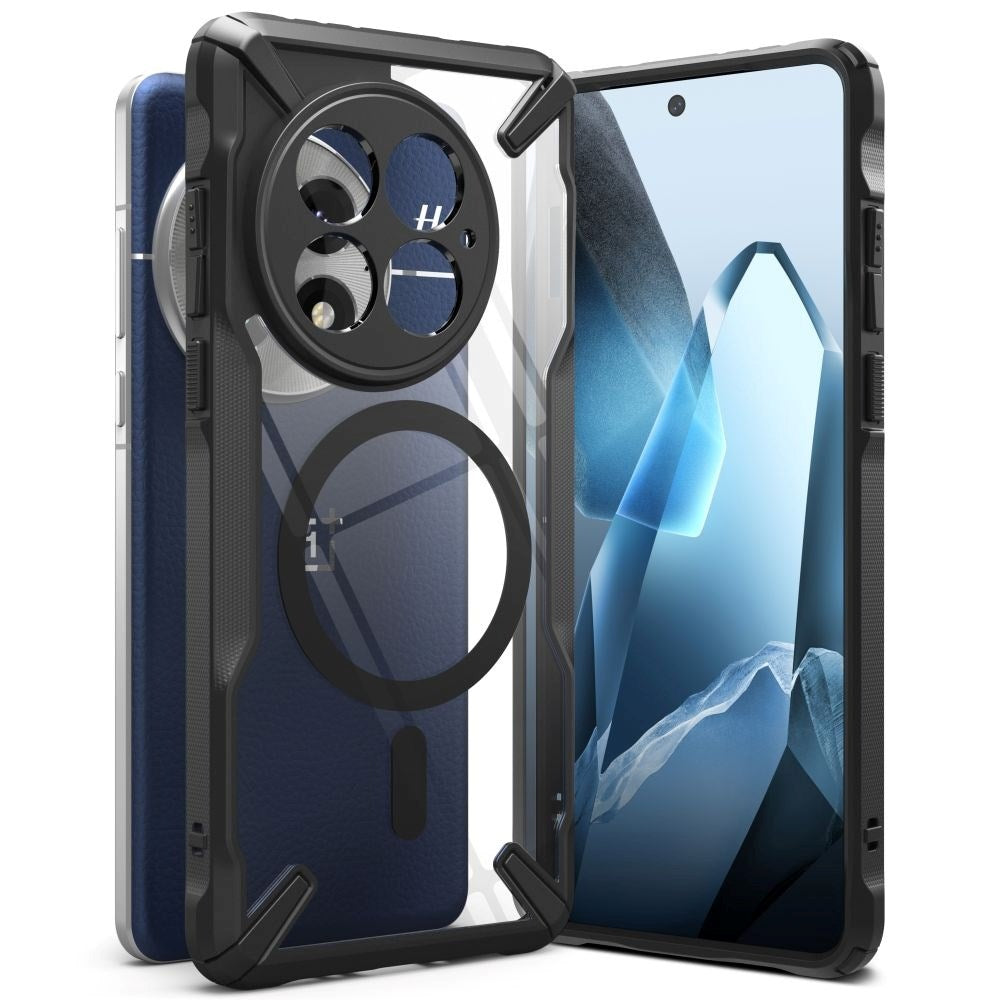 OnePlus 13 Ringke Fusion X Bagside Cover - MagSafe Kompatibel - Sort / Gennemsigtig