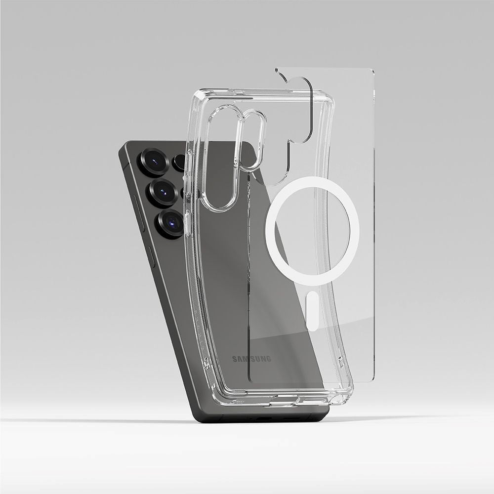 Ringke Samsung Galaxy S25 Ultra Fusion Magnetic Hybrid Cover - MagSafe Kompatibel - Gennemsigtig