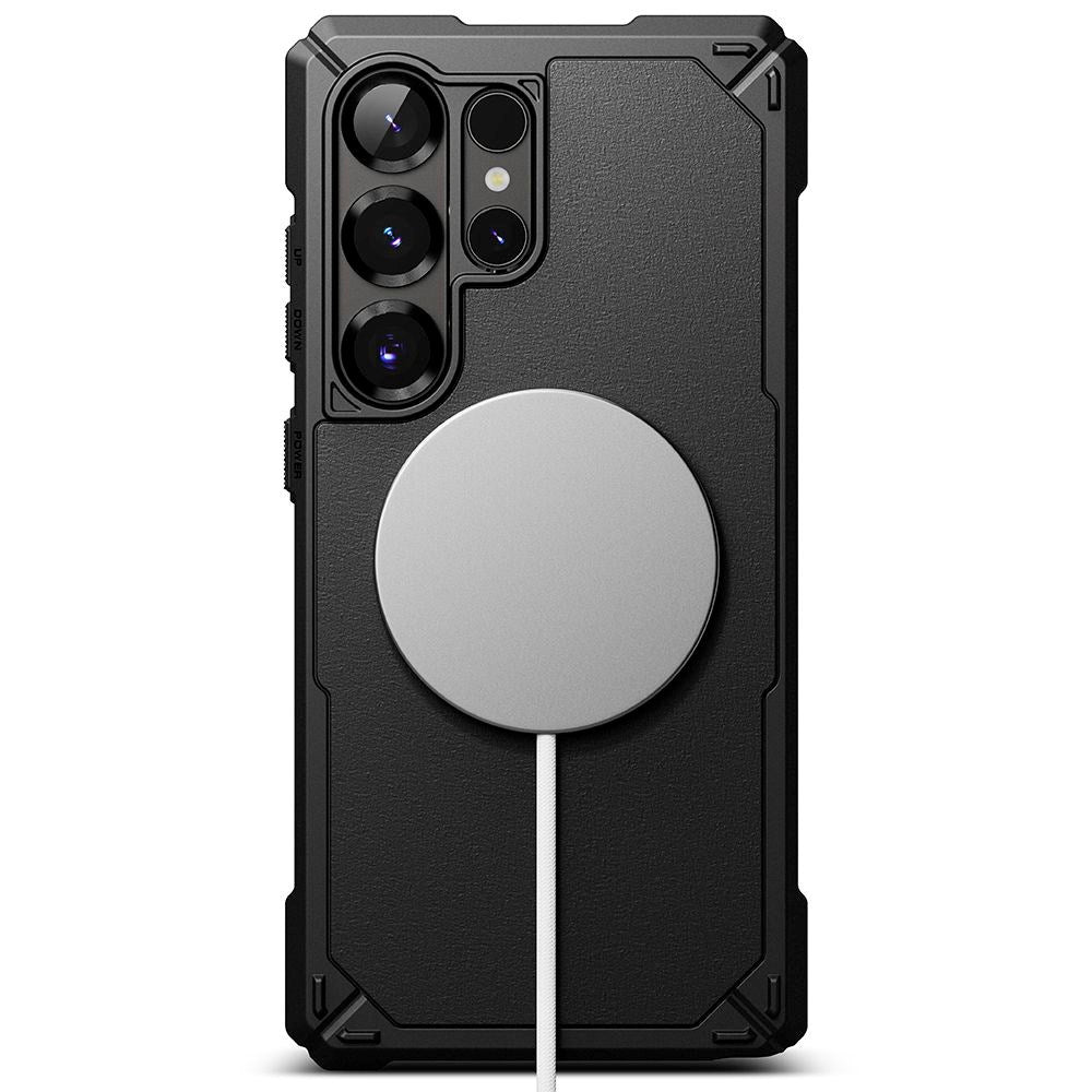 Ringke Rugged Gear Plastik Cover - Samsung Galaxy S25 Ultra - MagSafe Kompatibel - Sort