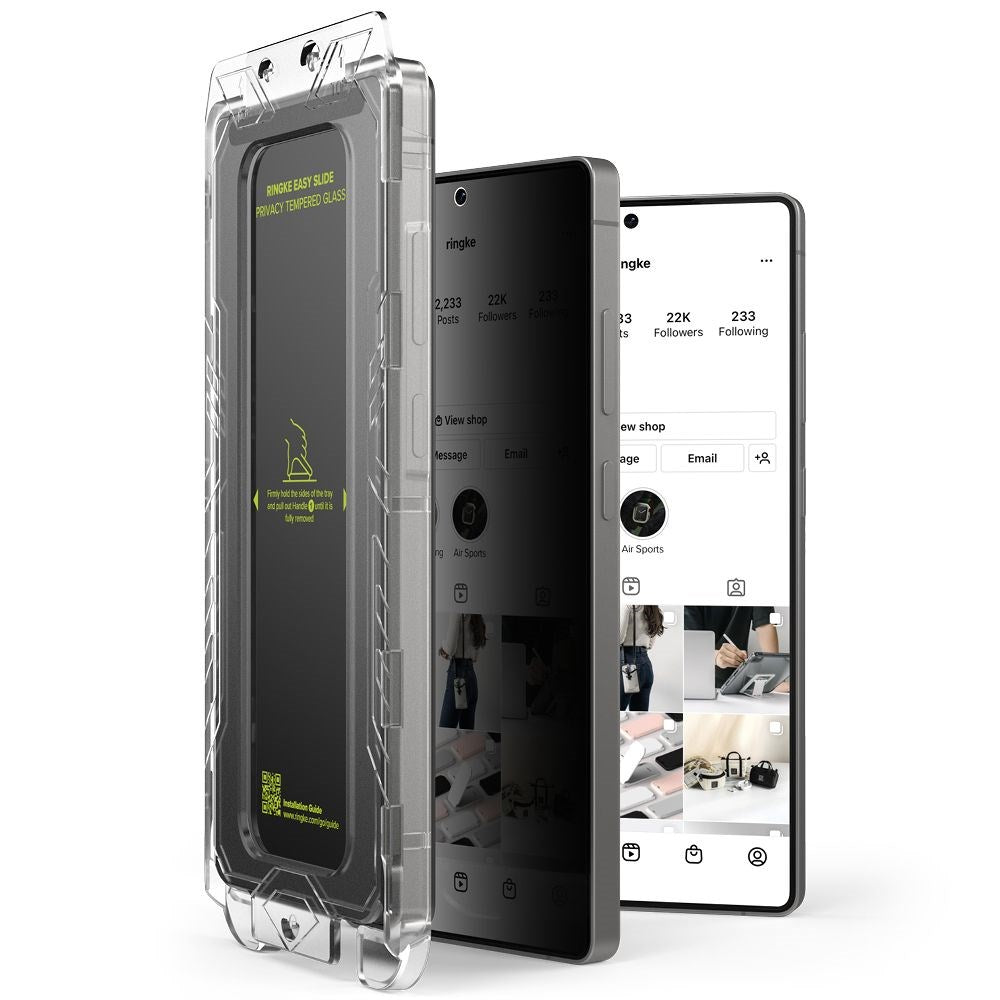 Ringke Samsung Galaxy S25 Ultra Easy Slide Skærmbeskyttelse i Hærdet Glas – Privacy