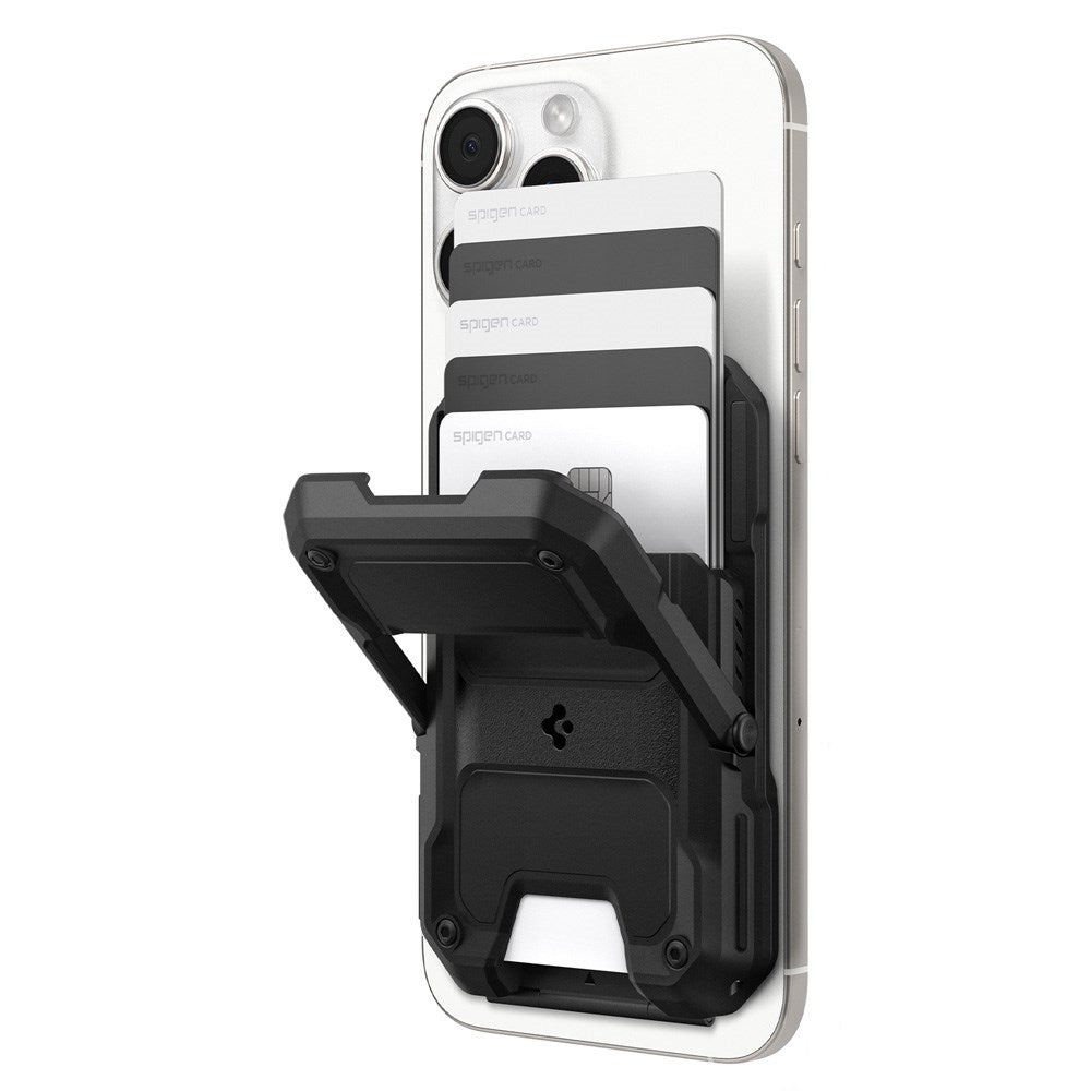 Spigen Tough Armor Pro Wallet Kortholder - MagSafe Kompatibel - Sort