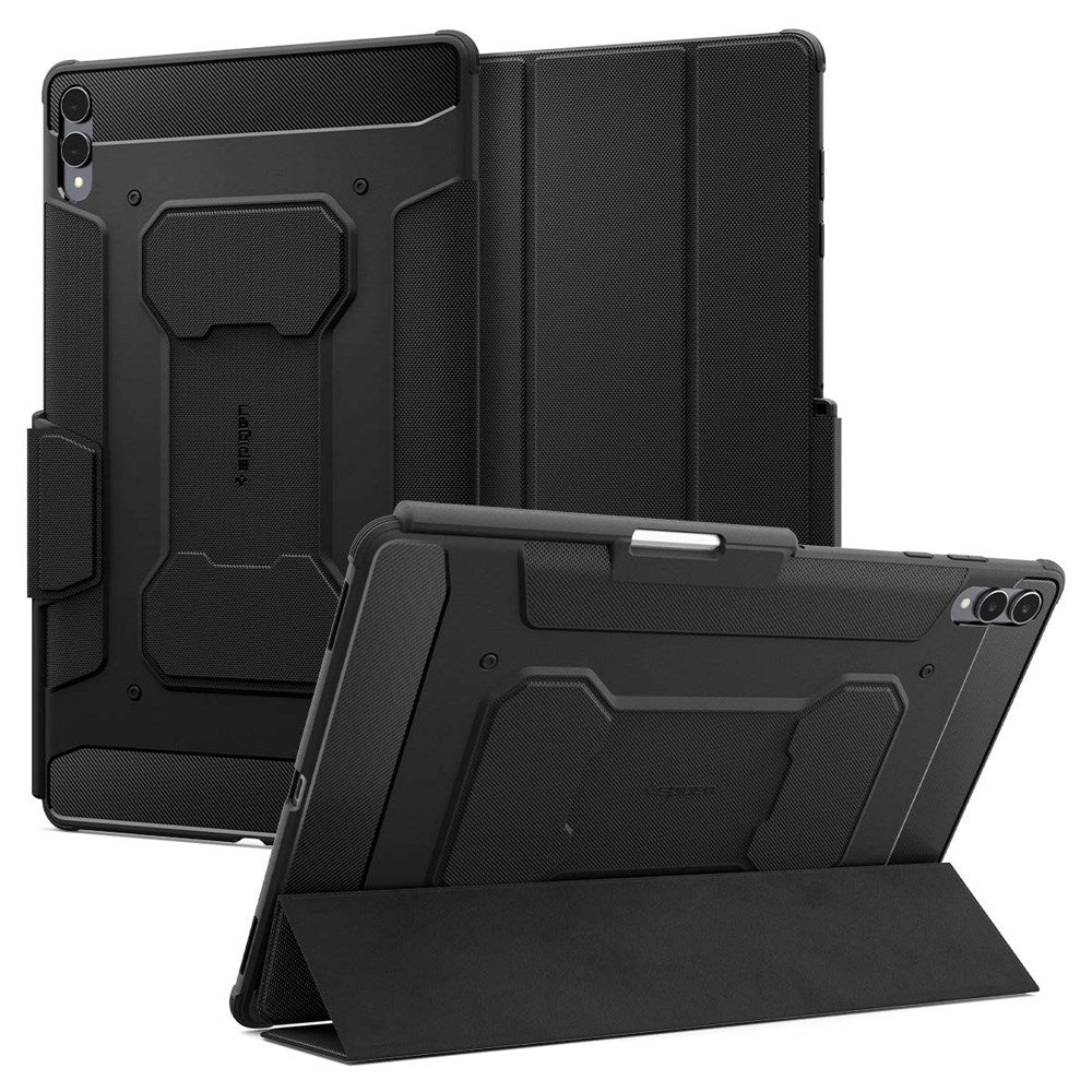 Spigen Samsung Galaxy Tab S11 Ultra Rugged Armor Pro Flip Cover - Sort