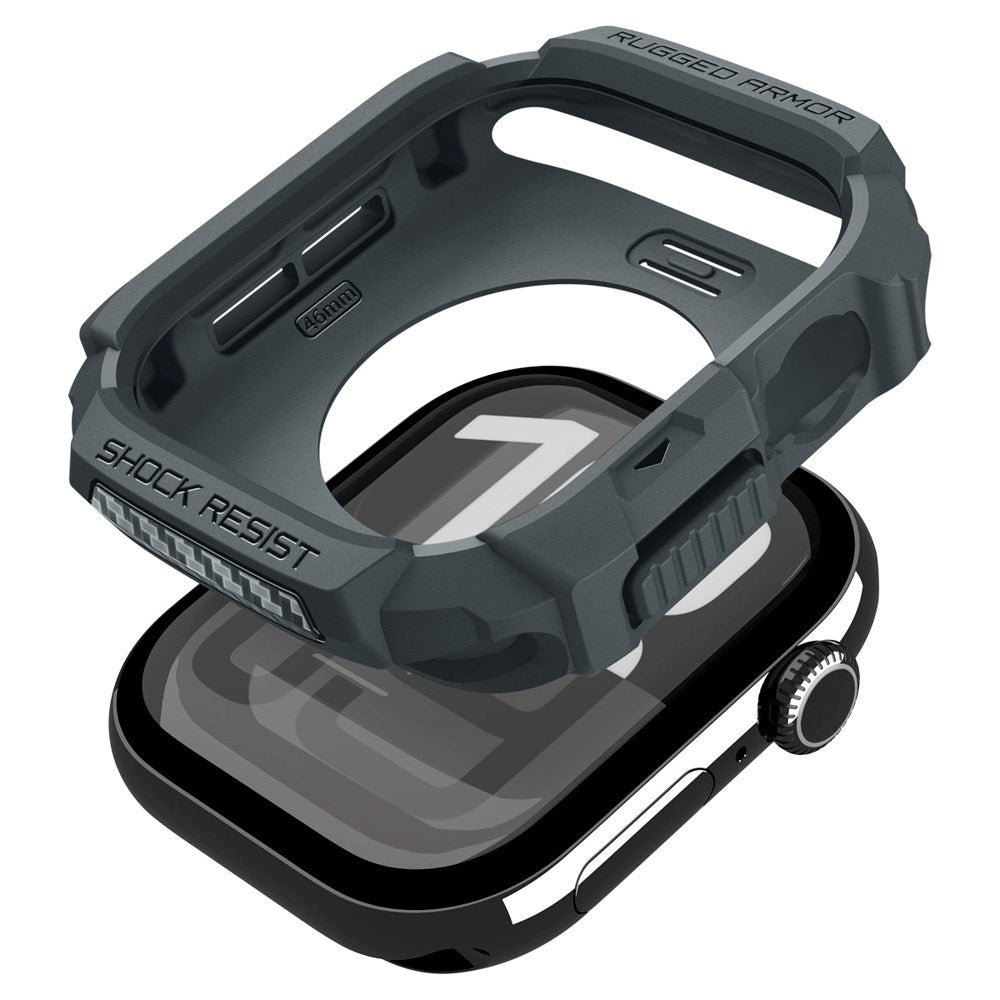 Spigen Apple Watch 11 / 10 (46mm) Rugged Armor 2 Cover - Grå