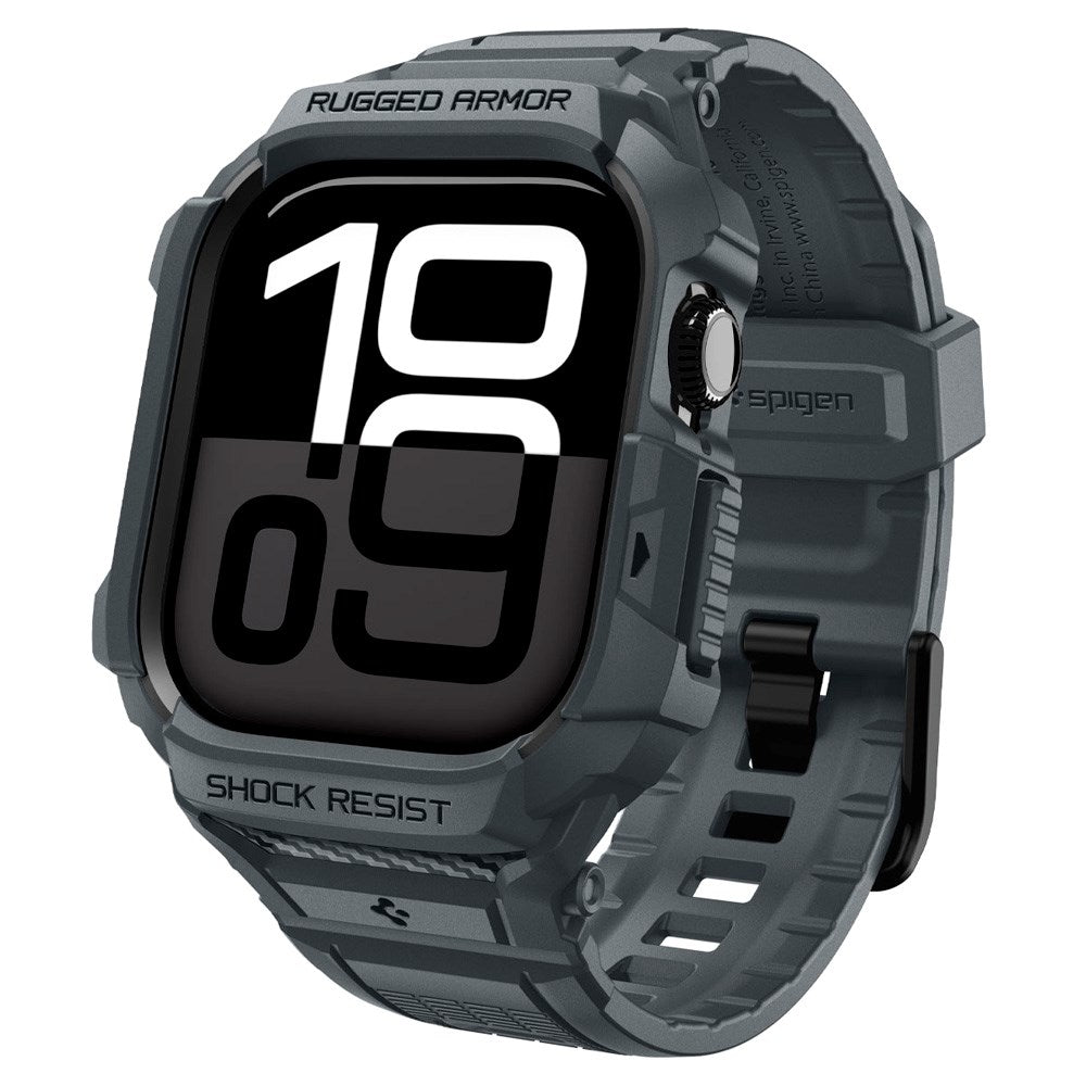 Spigen Apple Watch 11 (46mm) Rugged Armor Pro 2 Cover & Rem - Grå