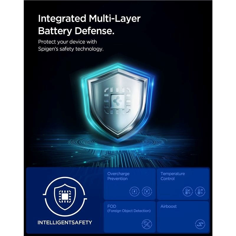Spigen Essential Mobilholder til Bil til Ventilationsanlæg med Trådløs Opladning - Sort