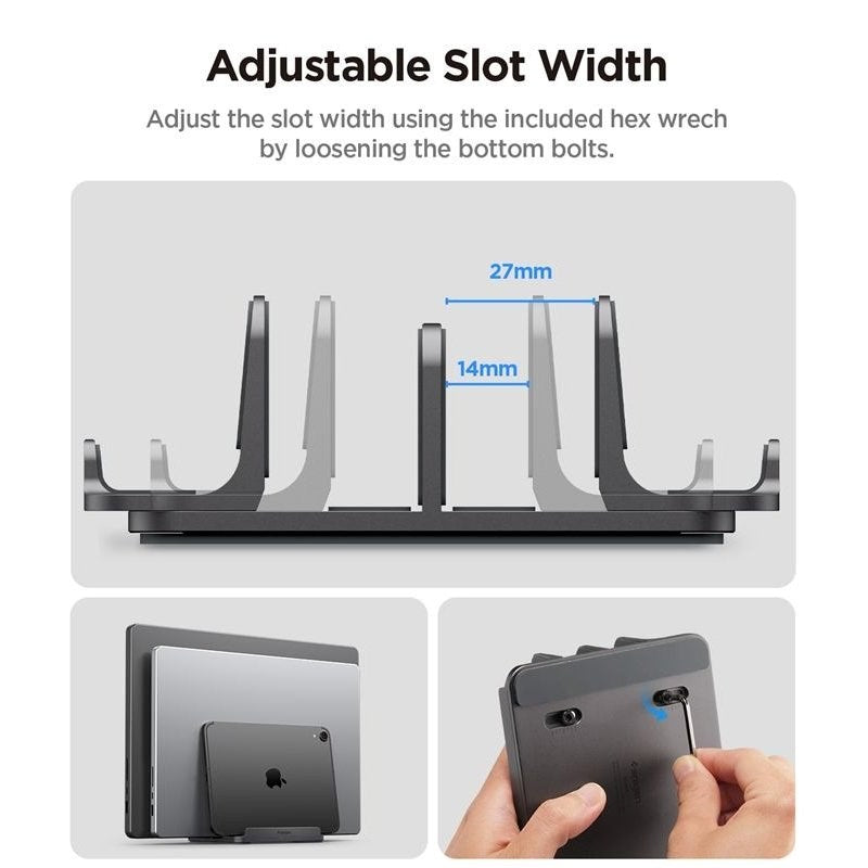 Spigen Vertikal MacBook / Computer Stander - Grå