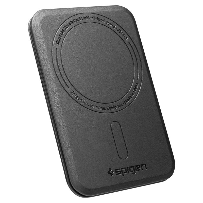 Spigen Slim Fold Kortholder - 1 Kort - Ståfunktion - MagSafe Kompatibel - Sort