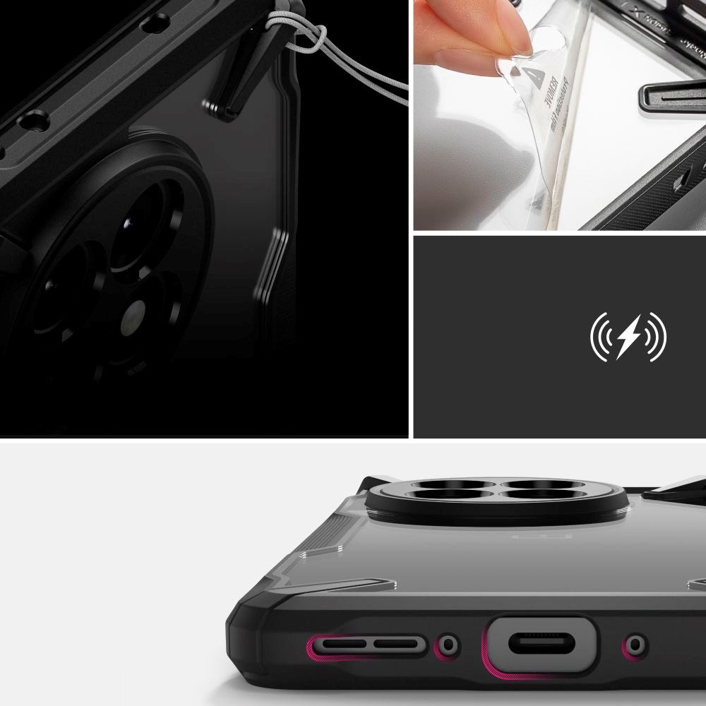 Ringke Fusion X Cover - OnePlus 13R - Sort / Gennemsigtig