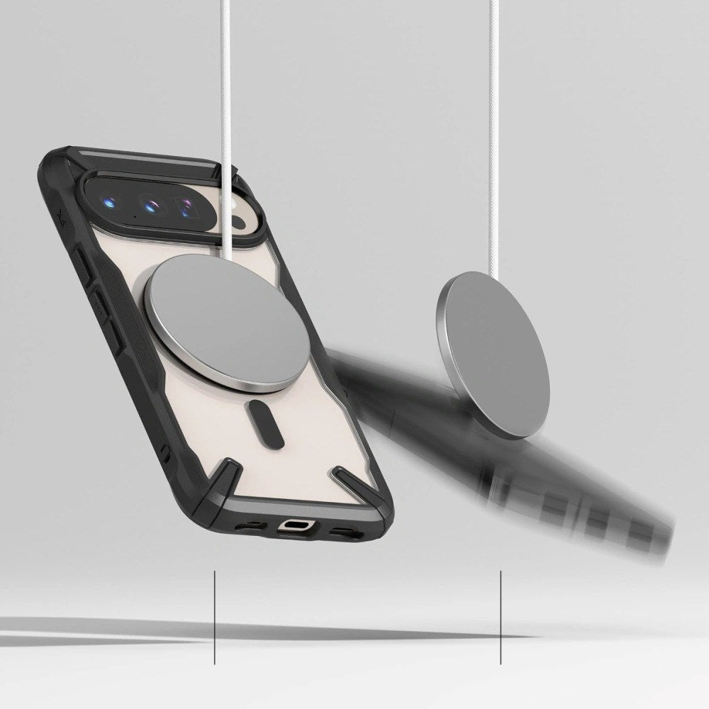 Ringke Google Pixel 10 / 10 Pro Fusion X Bagside Cover - MagSafe Kompatibel - Sort / Gennemsigtig