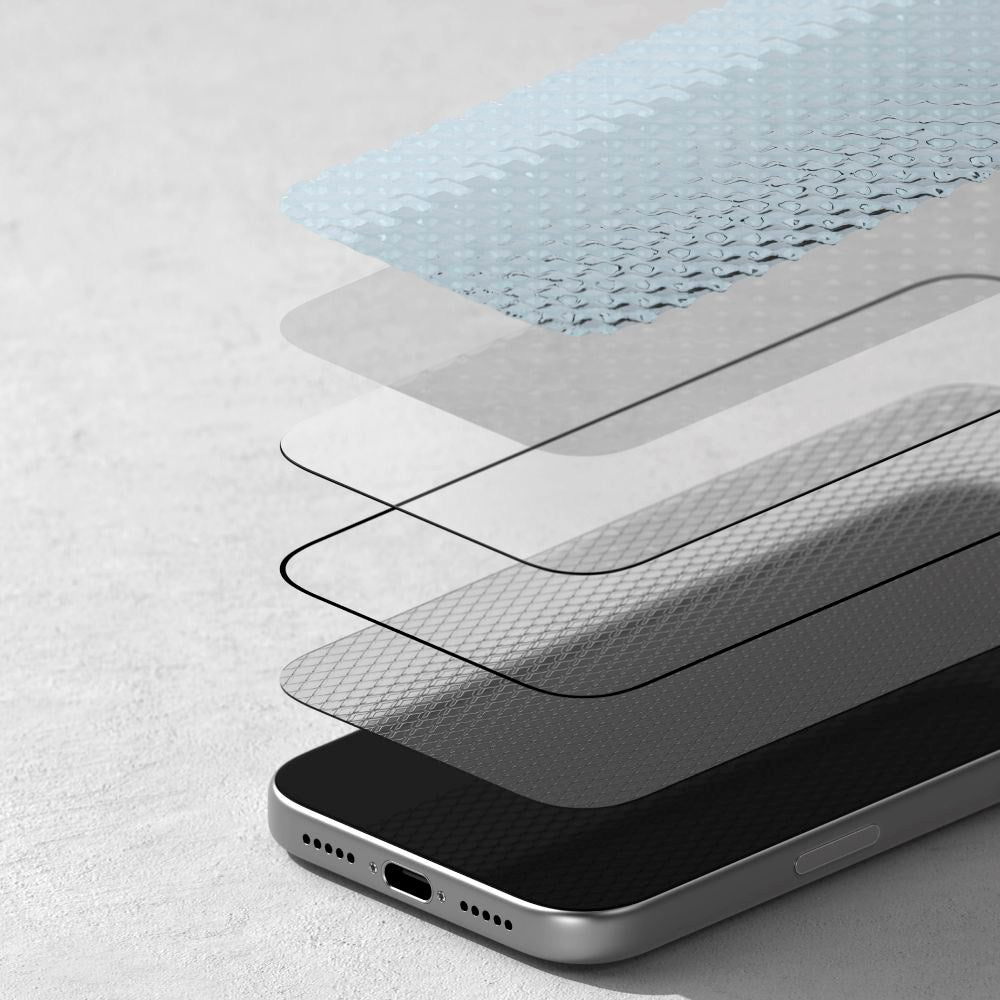 Ringke iPhone 17 Pro Max Easy Slide Antireflekterende Hærdet Skærmglas m. Installationsramme - Gennemsigtig
