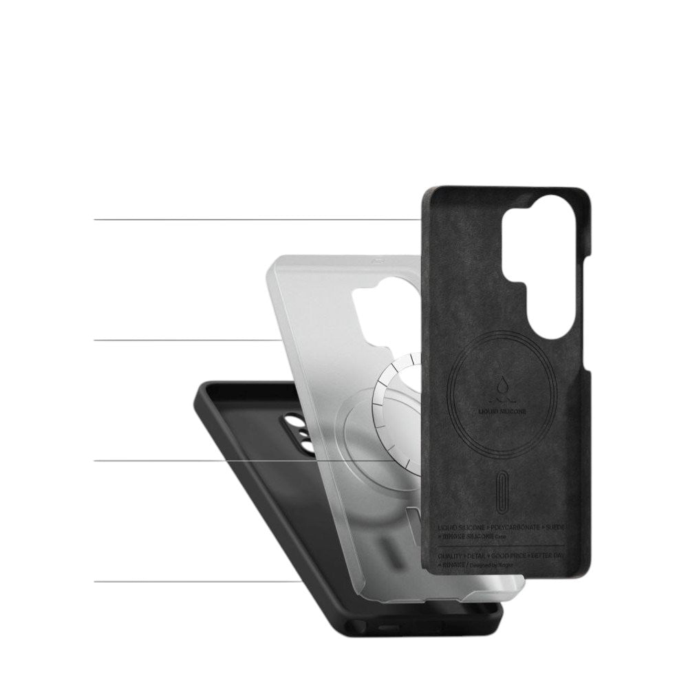 Samsung Galaxy S26 Ultra Ringke Silikone Bagside Cover - MagSafe Kompatibel - Sort