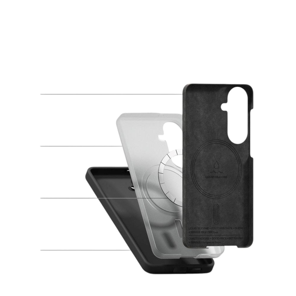 Samsung Galaxy S26 Ringke Silikone Bagside Cover - MagSafe Kompatibel - Sort
