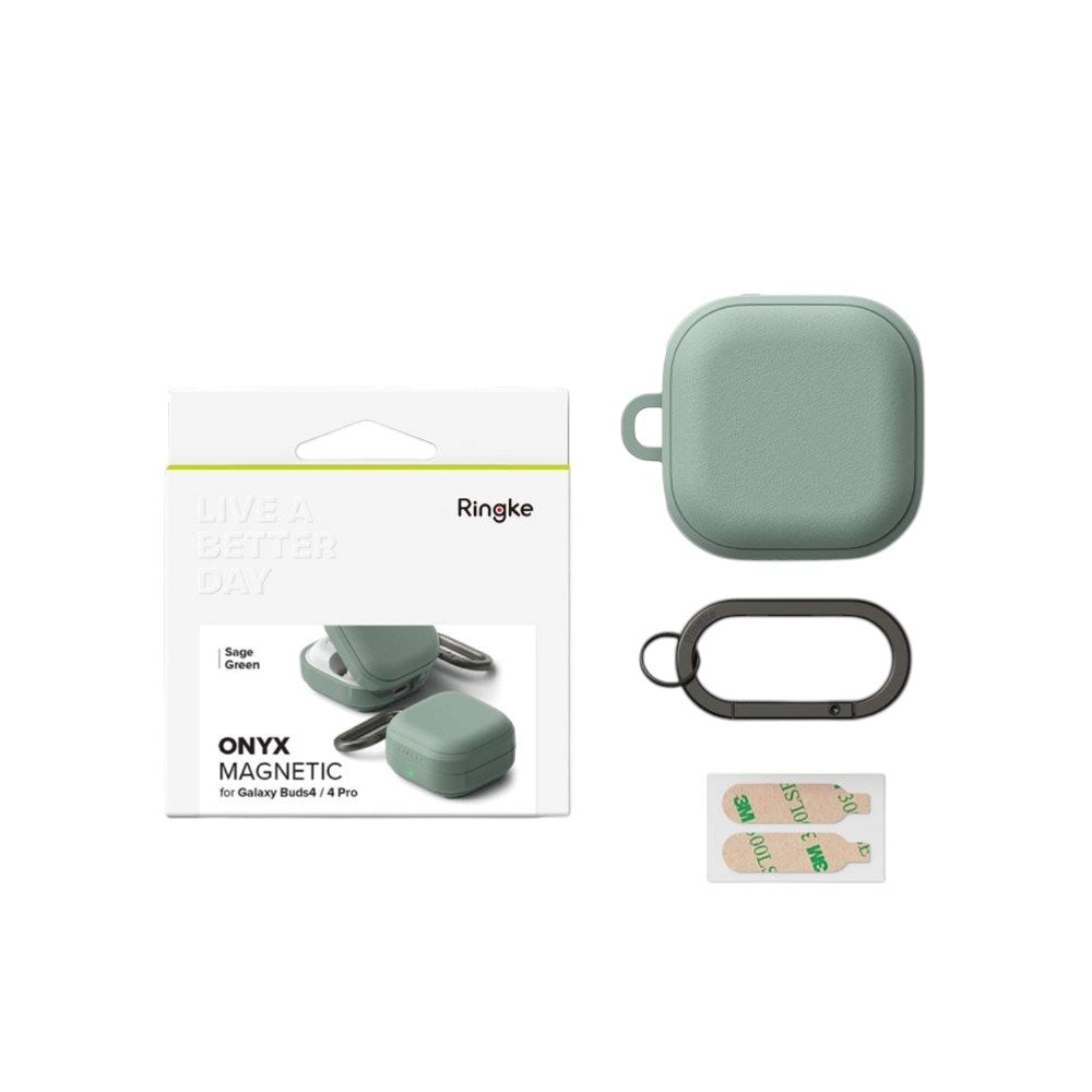Samsung Galaxy Buds 4 / 4 Pro Ringke Onyx Magnetisk Fleksibelt Plast Cover - Grøn