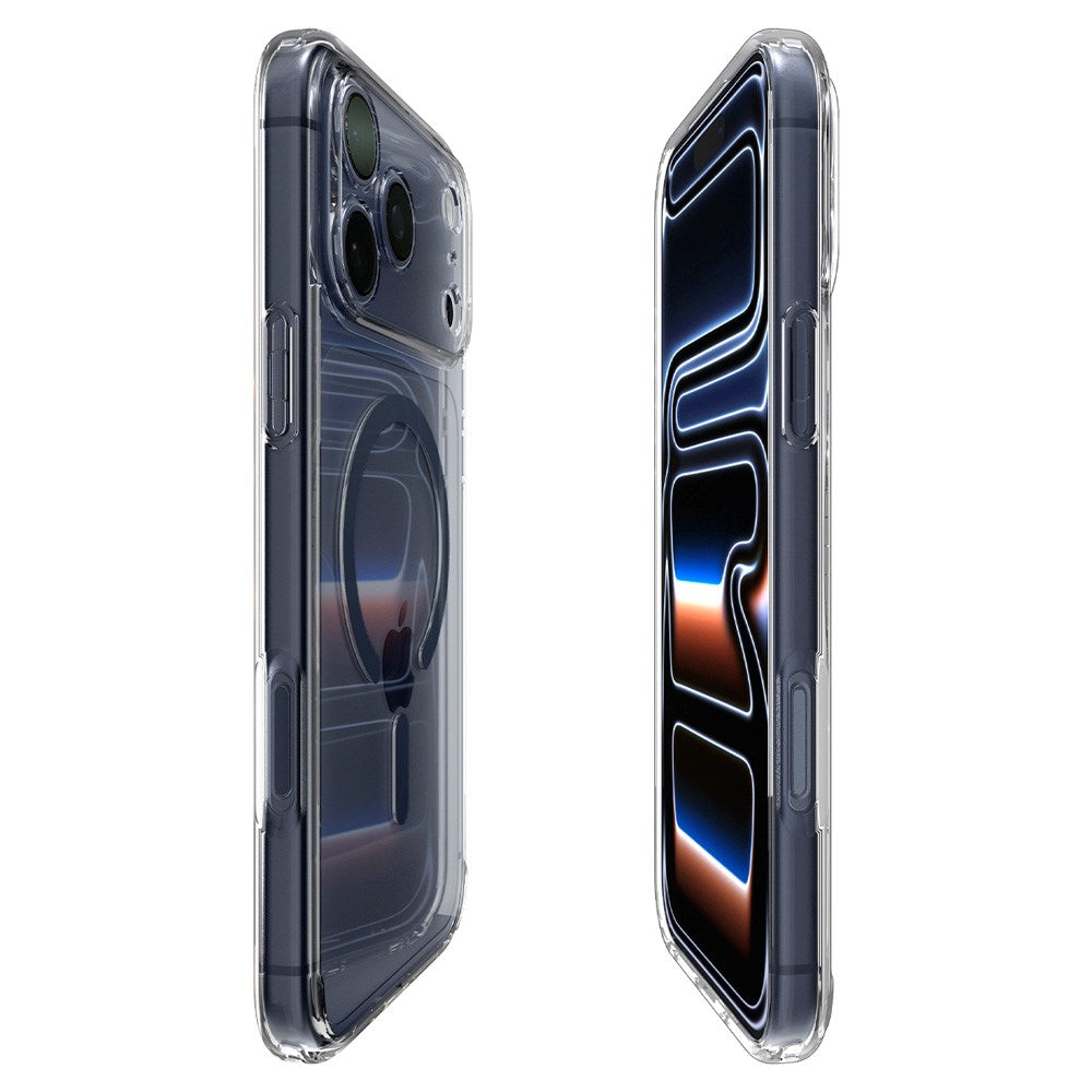 Spigen iPhone 17 Pro Ultra Hybrid Bagside Cover - MagSafe Kompatibel - Gennemsigtig / Blå