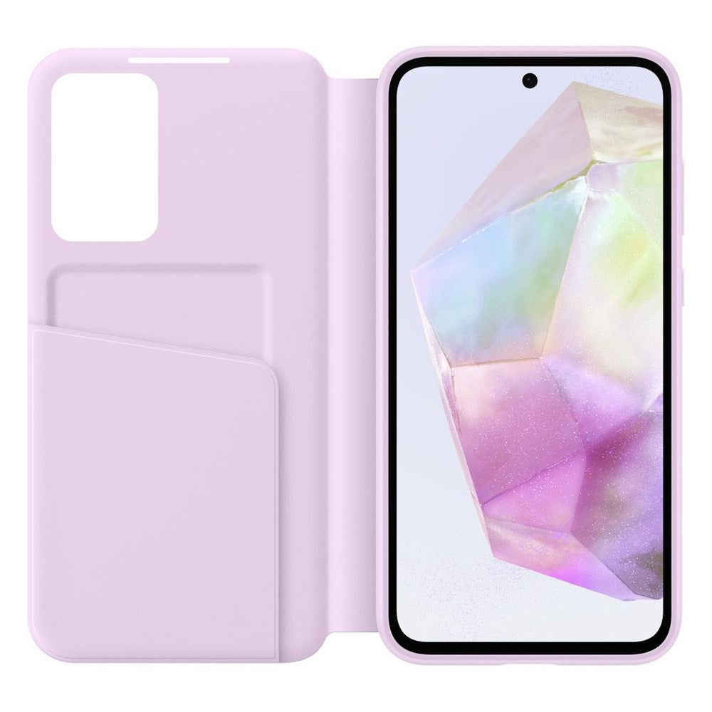 Original Samsung Galaxy A35 (5G) Smart View Flip Cover m. Pung - Lavender (EF-ZA356CBEGWW)