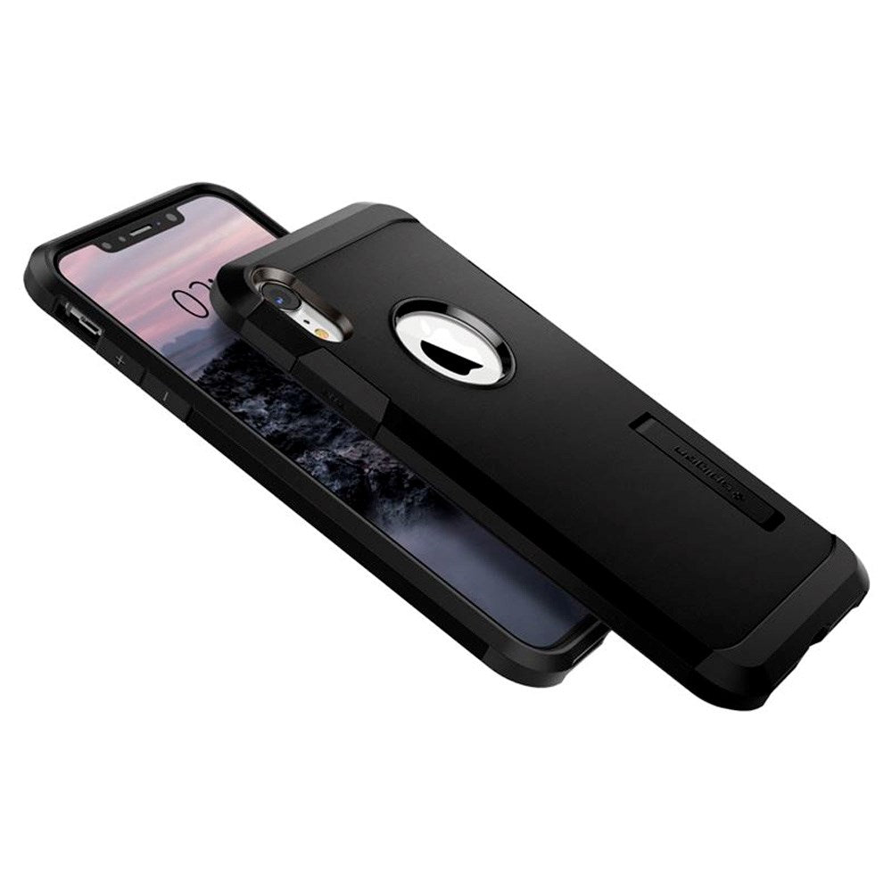 Spigen Tough Armor Hybrid Cover m. Kickstand - iPhone XR - Sort