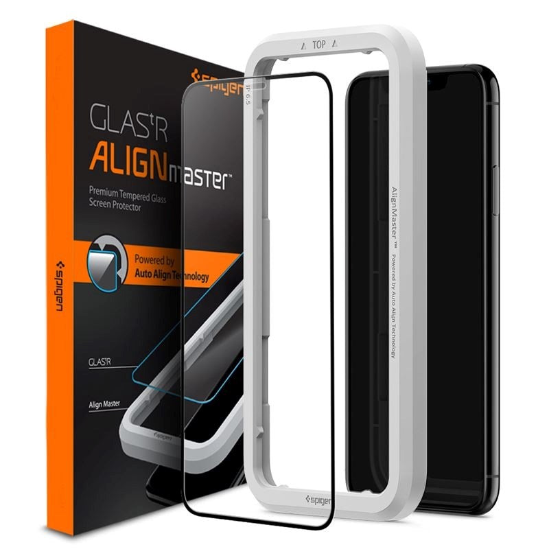 Spigen - iPhone 11 Pro Max - Align Glass Skærmbeskyttelse - Case Friendly - Gennemsigtig