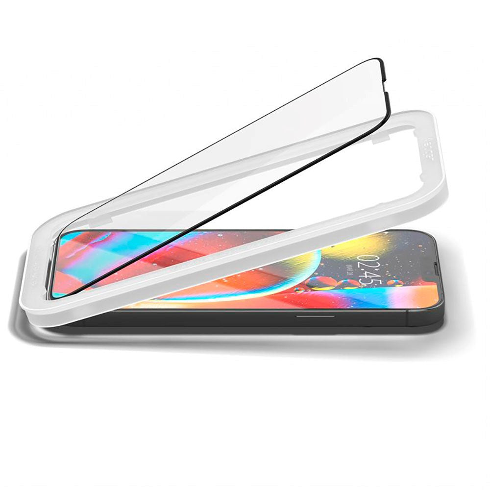 iPhone 16e / 14 / 13 / 13 Pro Spigen Skærmbeskyttelse - 2 stk. - Sort Kant