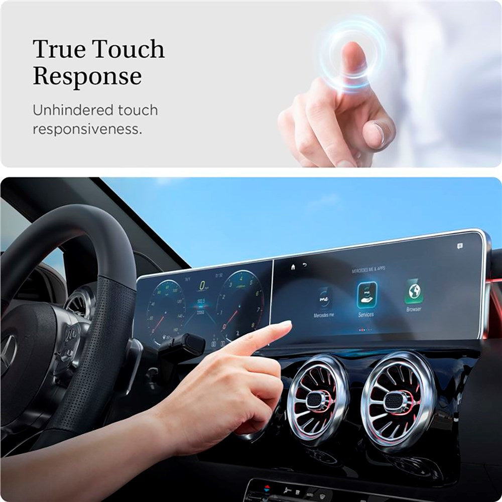 Mercedes A-Class (2020 / 2021) Spigen EZ Skærmbeskyttelse Til Display & Touch Skærm - 2 stk. - Gennemsigtig