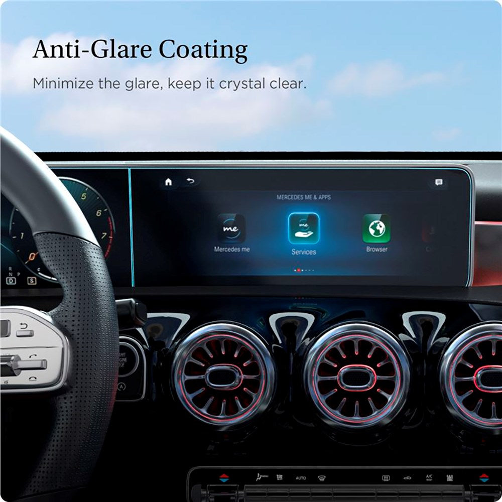 Mercedes A-Class (2020 / 2021) Spigen EZ Skærmbeskyttelse Til Display & Touch Skærm - 2 stk. - Gennemsigtig