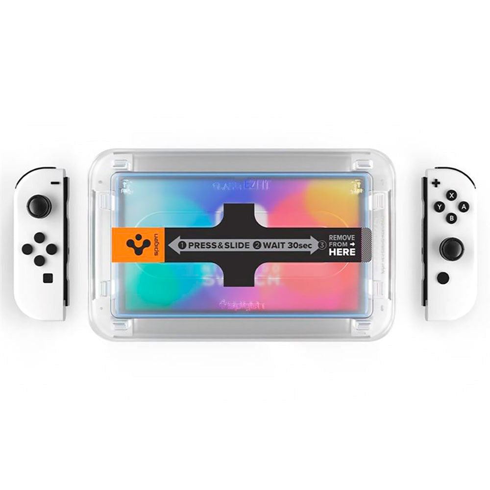 Nintendo Switch OLED Spigen EZ Fit Glas.tR Beskyttelsesglas - 2 stk. - Gennemsigtig