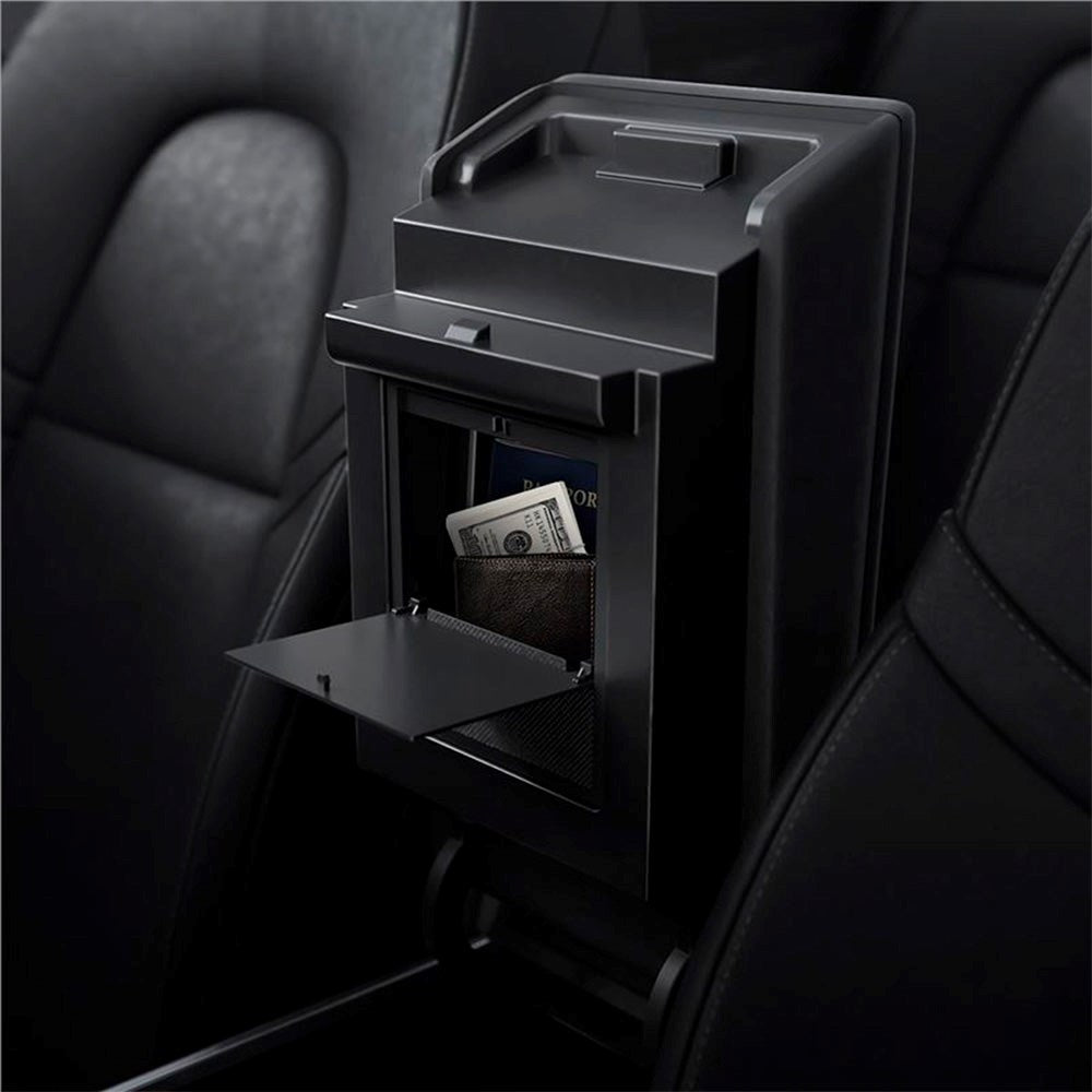 Spigen Konsol Skjult Opbevaringsboks til Tesla Model 3 (2022-23) / Model Y (2022-23) - Sort