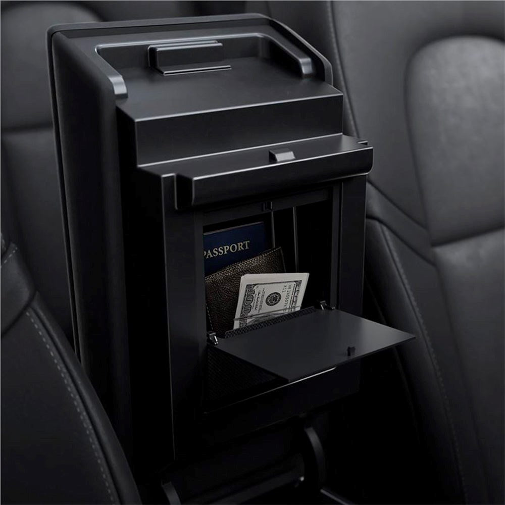 Spigen Konsol Skjult Opbevaringsboks til Tesla Model 3 (2022-23) / Model Y (2022-23) - Sort