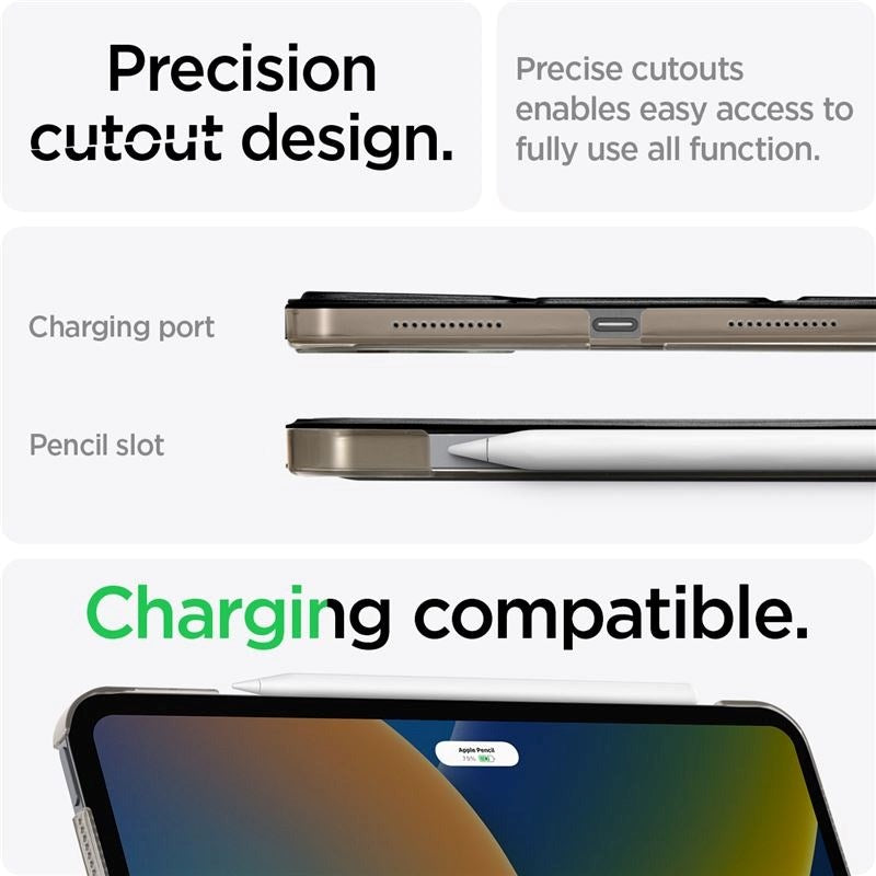 iPad 11" (2025) / iPad 10.9" (2024/2022) Spigen Smart Fold Flip Cover - Sort