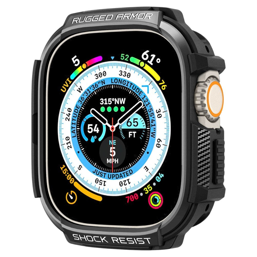 Apple Watch Ultra 3 / 2 / 1 (49mm) Spigen Rugged Armor Case - Sort