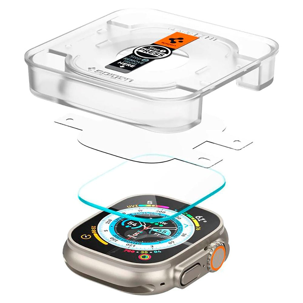 Spigen Apple Watch Ultra 1 / 2 / 3 (49mm) EZ Fit GLAS.tR Skærmbeskyttelse - 2-stk. - Gennemsigtig