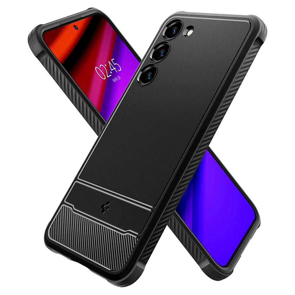 Samsung Galaxy S23 Spigen Rugged Armor Bagside Cover - Sort