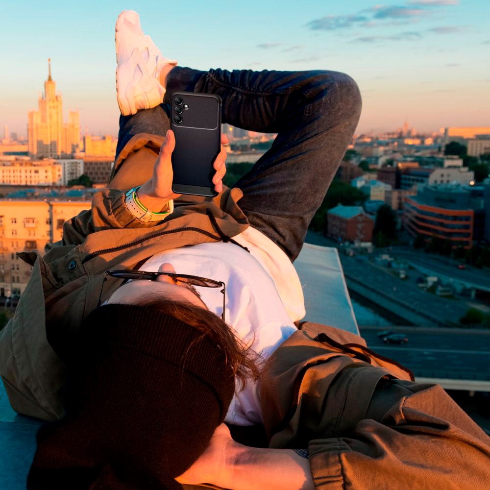 Samsung Galaxy A14 (5G) Spigen Rugged Armor Bagside Cover - Sort