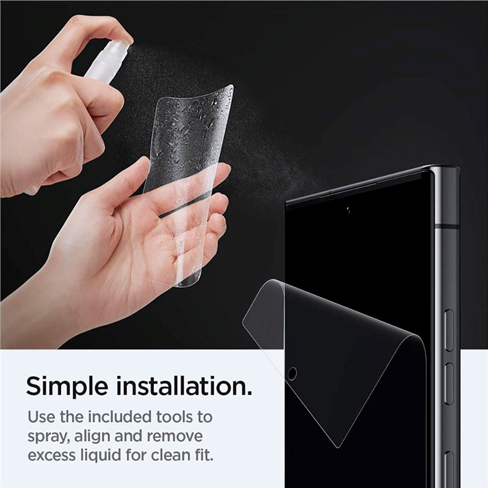 Samsung Galaxy S23 Ultra Spigen NeoFlex Skærmbeskyttelse i Plastik - 2-stk. - Gennemsigtig