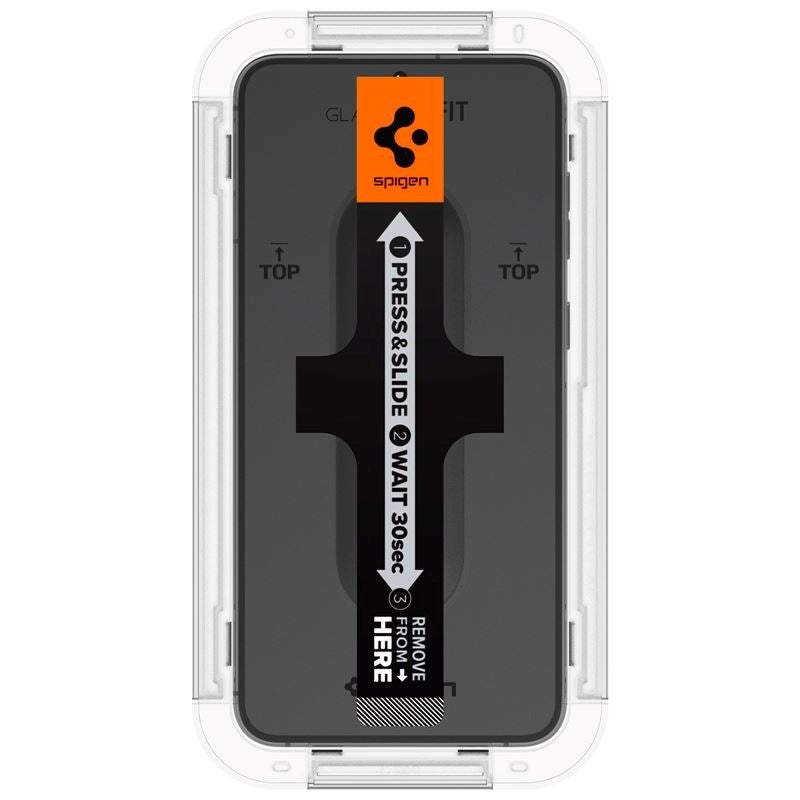 Samsung Galaxy S23 Spigen EZ Fit Glas.tR Skærmbeskyttelse 2. Stk - Case Friendly - Gennemsigtig