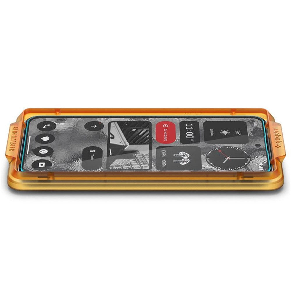 Spigen - Nothing Phone (2) - AlignMaster Glass tR Skærmbeskyttelse - 2 stk - Case Friendly - Gennemsigtig