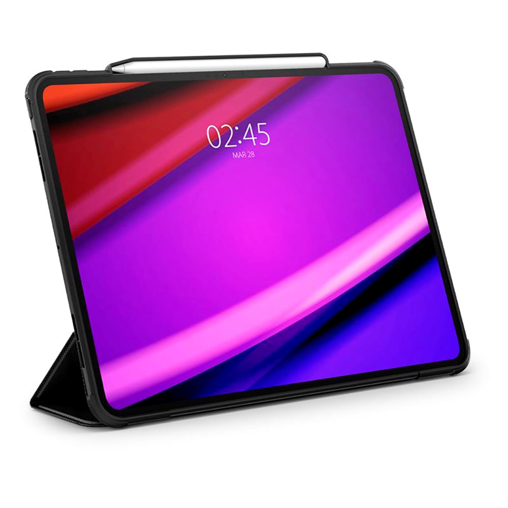 iPad Pro 13" (2025 / 2024) Spigen Rugged Armor Pro Flip Cover m. Apple Pencil Holder - Sort