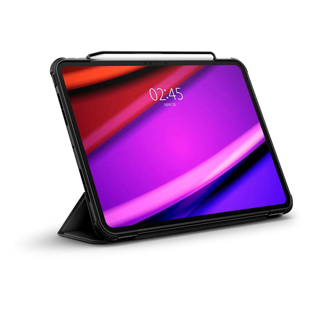 iPad Pro 11" (2025 / 2024) Spigen Rugged Armor Pro Flip Cover m. Apple Pencil Holder - Sort