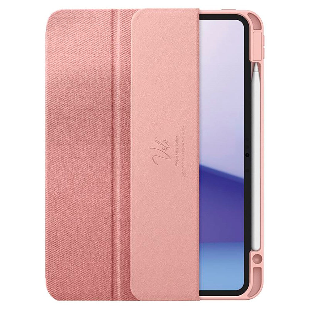 iPad Pro 11" (2025 / 2024) Spigen Urban Fit Stof Flip Cover m. Pen Holder - Rose Gold