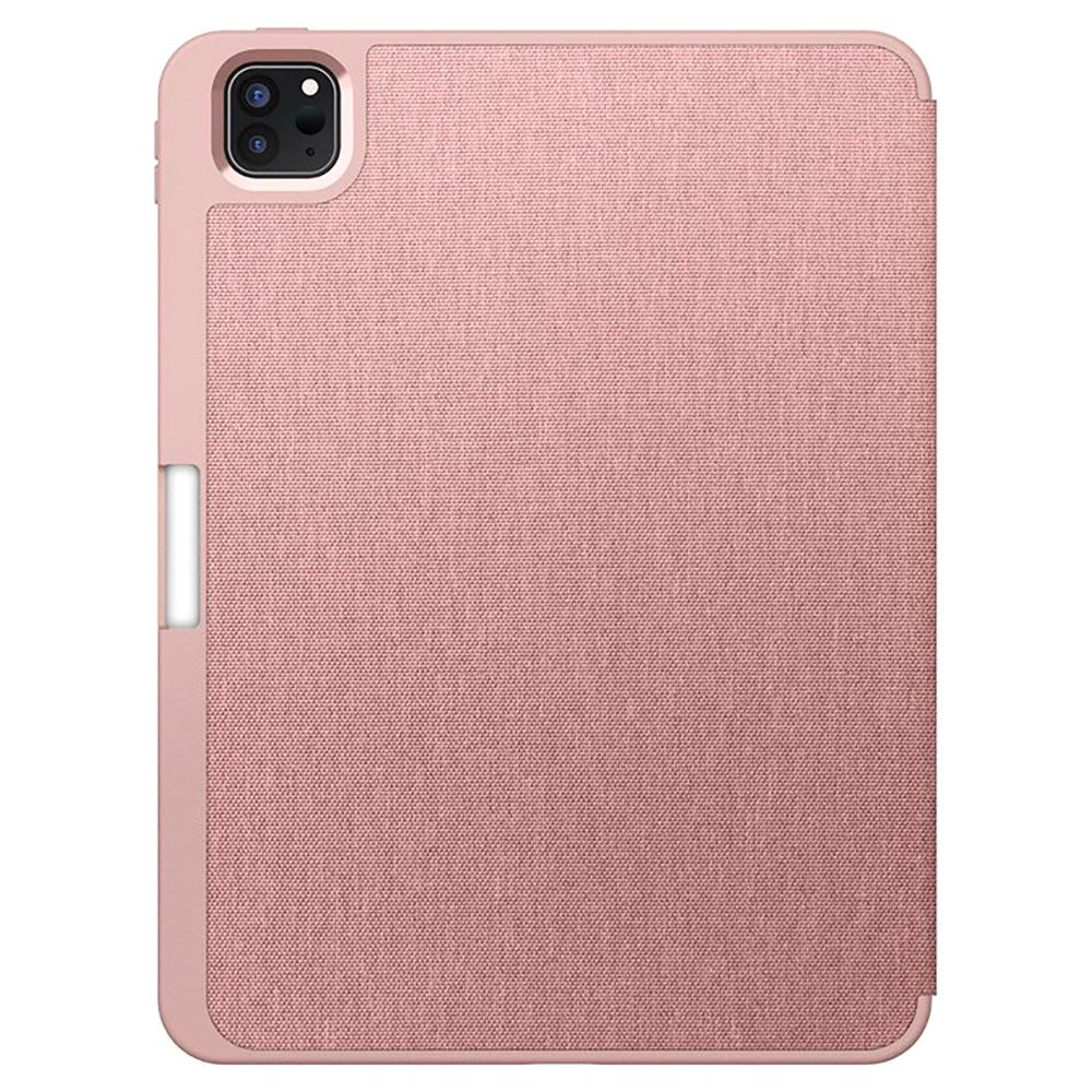 iPad Pro 11" (2025 / 2024) Spigen Urban Fit Stof Flip Cover m. Pen Holder - Rose Gold